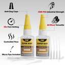 Wood Super Glue 60 Gram Clear Instant CA Glue for Woodworking Wooden Crafts Carpenters & Hobby Models, Heavy Duty Wood Furniture Repair for Chairs, Cabinets Strong All Purpose Cyanoacrylate Adhesive