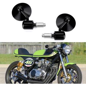 Custom Motorcycle CNC Handle Bar End Rearview Side Mirrors 3"Round 7/8" 22 mm Compatible with Honda Yamaha Suzuki Kawasaki Aprilia Derbi Ducati Gilera ATV, 2.5 inches x 9.2 inches x 4 inches