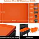 36" Silicone Griddle Mat for Blackstone, Heavy Duty Food Grade Silicone Around Grill Mat, 36 Inch Blackstone Griddle Cover, Upgraded Edge-Full Cover, with One Grease Cup, Suitable for All 36" Grill