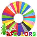 3D Pen Filament Refills 30 Colors, Bonus 250 Stencils eBooks - 3D Pen Filament PLA 1.75mm,Non-Toxic, Smooth Printing Refills