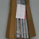 Curtain Rods for Window 32 to 62, Silver 5/8 inch Splicing Single Window Curtain Rod Set with Brackets