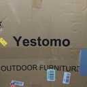 Yestomo Beach Chairs for Adults Heavy Duty, Compact Portable Lay Flat Folding Chair with Backpack Straps and Large Cooler Pouch, Support to 350LBS (Stripes_Blue&Cyan)