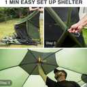 EVER ADVANCED Pop up Screen House Tent for Camping 11.5 x 9.8 ft, Instant Screened Gazebo Canopy with Netting, Portable Shelter Enclosure for Outdoor, Backyard
