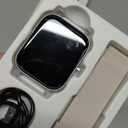 Smart Watch for Men Women Compatible with iPhone Samsung Android Phone 1.69 inch Full Touch Screen IP68 Waterproof Bluetooh Fitness Tracker Heart Rate/Sleep Monitor (Starlight)