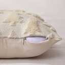 DFXSZ Christmas Tree Pillow Covers 16x16 inch Set of 2 Christmas Decoration Beige Soft Plush Faux Fur Jacquard Throw Pillows for Bedroom Sofa Holiday Festivals Winter Home Decor PTK006C16