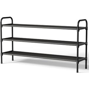 Kitsure Extra-Long Shoe Rack for Closet, Shoe Organizer for Front Door Entrance, Stackable Shoe Shelf, Detachable Closet Organizers and Storage, 39.0" Wide - 3 Tier, Black Kitsure Extra-Long Shoe Rack for Closet, Shoe Organizer for Front Door Entrance, Stackable Shoe Shelf, Detachable Closet Organizers and Storage, 39.0" Wide - 3 Tier, Black