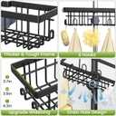 vorona Shower Caddy Hanging, 3 Tier Adjustable Rustproof Shower Organizer Hanging, Anti-Slip Buckle, Stainless Steel Shower Racks for Inside Shower with 8 Hooks, Shower Rack Bathroom Accessories