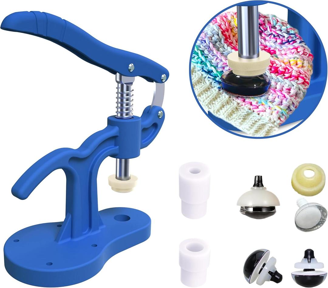 GEOCCI Safety Eye Tool Large Size Safety Eye Install Tool for Amigurumi Crochet & Stuffed 5-45mm Animal Eyes Making Supplies Tool It is More Helpful for Large Special Safety Eyes1PCS