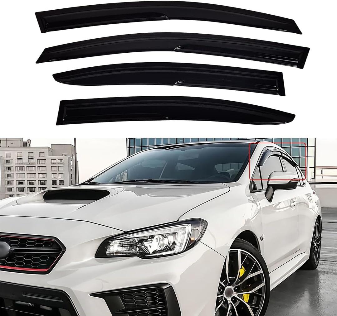 Window Visors for 2015-2021 Subaru WRX STIRain Guards Sun Shields Window Deflector,Tape-on,Mugen Style,4PCS
