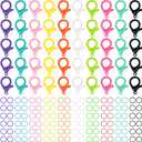 Multicolor Hard Plastic Clips Plastic Lobster Claw Clasps and Open Jump Rings, Cute Lanyard Snap Hooks for Key Chain Ring Chain Clasp DIY Handmade Crafts (100 Pieces)