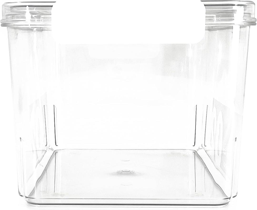 Crystal Clear Latch Boxes with Handle - 9 Qt Storage Containers, Plastic Bins with Lids for Storage & Organizer, Refrigerator Organizer Bins(36 QT, 4 Pack)