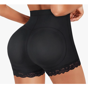 AOSBOEI Women Butt Lifter Panties Padded Shapewear Hip Enhancer Pads Shorts Seamless Underwear Tummy Control Boyshorts Size L
