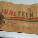 Ceenna Christmas Tree Truck Coir Doormat Indoor Outdoor Christmas Welcome Door Mat Red Pickup Truck Xmas Rug Winter Xmas Front Door Mat for Porch Decor Gifts, 18 x 30 Inch(Happy Juneteenth)