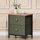 Sweetcrispy Night Stand with 2 Fabric Storage Drawers, Bedside Table, 11.8"D x 18"W x 20"H , 1 Pack