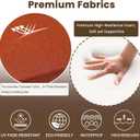 Battilo Chair Cushions for Dining Chairs with Ties, Outdoor Waterproof Kitchen Chair Pad with Non-Slip Backing, Seat Cushions with Machine Washable Removable Cover, 16"x16"x2", Set of 4, Caramel