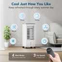 Windowless Portable Air Conditioners with Remote, Ventless Ac Unit Ductless Air Cooler,Hoseless Quiet Evaporative Oscillating Swamp Cooler,12H Timer & 4 Ice Box for Room Indoor Outdoor Office Bedroom, 12 inches x 12 inches x 22 inches