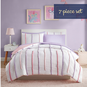 Moon Beams Comforter Bedding Ensemble 1 Comforter, 2 Shams, 1 Flat Sheet, 1 Fitted Sheet, 2 Pillowcases