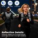 KUKZO Weighted Vest for Women Men 16LB Body Weight Vest with Reflective Stripes for Running,Walking,Workout,Strength Training,Weight Loss