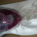 Mothers Day Rose Gifts for Women Preserved Real Flower in Glass Angel Figurines Roses for Delivery Prime Birthday Gifts for Mom Grandma Girlfriend Wife Her, Multi Purple