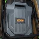 VEVOR Walk-Behind Hand Push Floor Sweeper, 25.6" Sweeping Width Floor Sweeper Manual Non-Electric, 5-Gallon Waste Container, Angle & Height Adjustable Folding Handle for Walkway, Yard, Garage, Patio