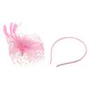 Fascinators Hats Clip Hat Wedding Cocktail Fascinators Tea Party Headwear for Women Pink