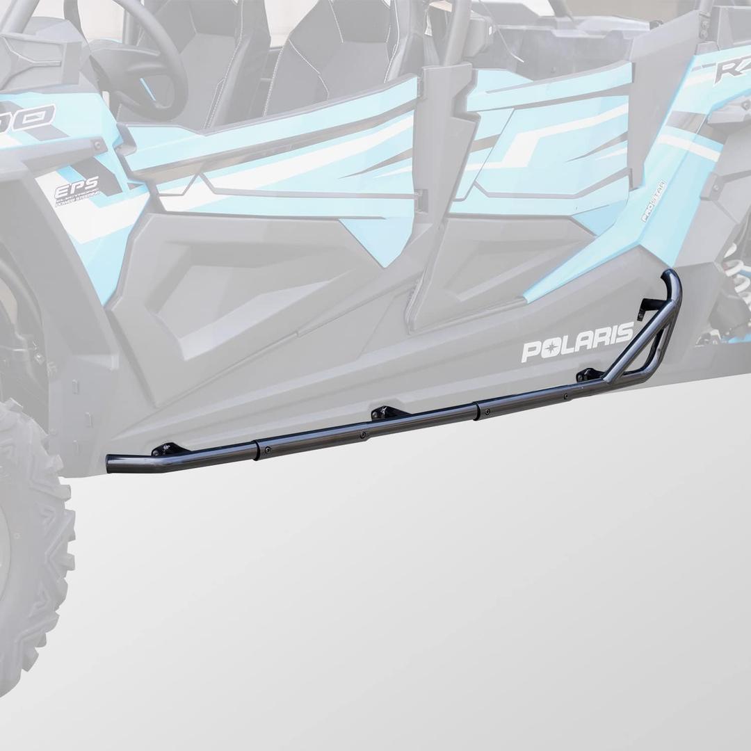 A & UTV PRO Nerf Bars Rock Sliders for Polaris RZR XP4 1000 / RZR 4 900/4 Turbo 2014-2025, Heavy Duty Combined Side Steps Bumper Protection Frame Tree Kicker Accessories, 4 Seater