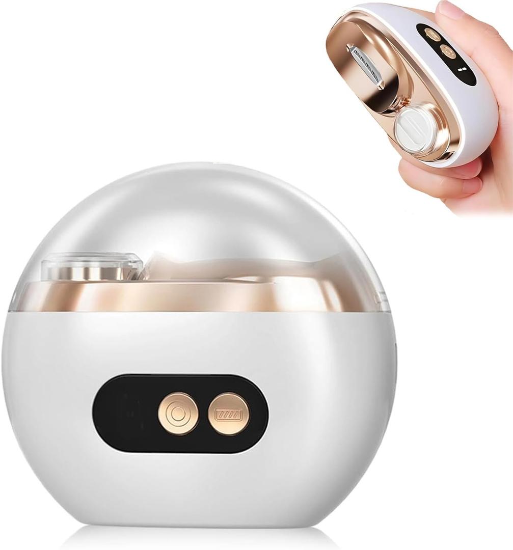 Electric Nail Clipper, Electric Nail Clippers for Seniors, 2026 3 in 1 Electric Automatic Nail Clipper for AdultsKids with Polishing and 3 Speeds (White)