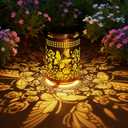 ZKLILI Mothers Day Gifts for Mom,Solar Lanterns Outdoor Butterfly Garden Decor Gifts for Women Mom Grandma Hanging Solar Lights Metal Garden Decoration for Yard, Patio, Backyard, Porch for Gift