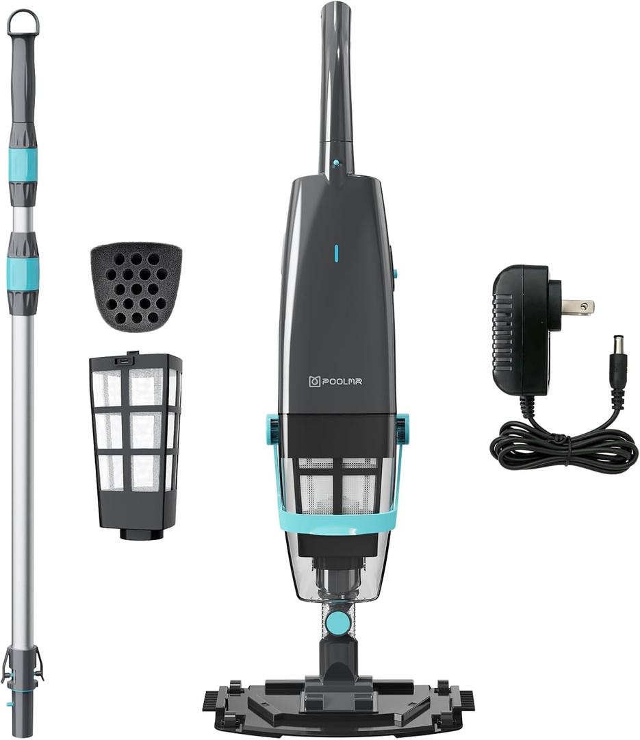 Cordless Handheld Pool Vacuum for Above & Inground Pools, Gray
