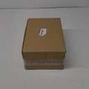 Rattan Storage Boxes Decorative Handmade Natural Wood Baskets with Lid Wooden Frame Boho Rustic Wicker Box Stacking Woven Cane Bins Shelf Closet Desk Organizer Container (Black, Large)