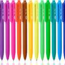 Mr. Pen- Retractable Gel Pens, 12 Pack, Bright Color Ink Gel Pens, Gel Pens Fine Point 0.7mm, Retractable Pens, Cute Pens, Gel Ink Pens, Aesthetic Pens for Journaling Fine Tip Pens