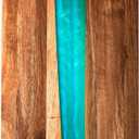 Comfify Visually Stunning Celeste Blue Resin + Acacia Wood Serving Board with Handles - 16x9 Serving Tray for Food, Breakfast in Bed, Coffee Table, Decor, Organization, Snacks, Patio, Lap Tray