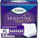 TENA Sensitive Care Overnight Incontinence Underwear Women, XL 39-52in 14ct | Designed to maximum absorbency. This underwear is 100% breathable which helps maintain your skin's natural moisture balance