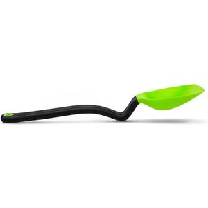 Dreamfarm Supoon Non-Stick Sit-Up Silicone Scraping, Serving, Cooking Spoon Measures 5ml Tsp & 15ml Tbsp - 11" Green