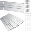 12 Pack French Cleat Hanger Headboard Wall Mounting Brackets Cleat Picture Hanger Kit Z Bar Supports with Plastic Expansion Tube Screws Silicone Dots for Picture Mirror Whiteboard (6 Inch)