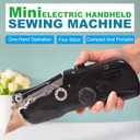 Handheld Mini Sewing Machine for Quick Stitching - Portable, Suitable for Clothes, Jeans, DIY, Home, Travel (Black)