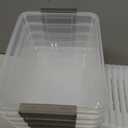 Clear Storage Bin, Latching Box Container, 10 Packs