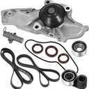 Timing Belt Kit with Water Pump Compatible with 2003-2018 Honda Accord Crosstour Odyssey Pilot Ridgeline MDX RDX RL TL TSX ZDX Saturn Vue, 3.0L 3.5L 3.7L, Replaces# TKH-002 TCKWP329 19200-RDV-J01