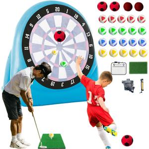 6ft Large Giant Inflatable Dartboards Jumbo Soccer Target Darts Outdoor, Yard, Lawn, Carnival Games for Adult Family,Kids,Toddler Golf,Kick Ball,Rugby Camping Games (6ft Upgraded)