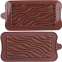 2pcs Break Apart Silicone Chocolate Molds Wave Chocolate Molds For Protein and Energy Bar Molds