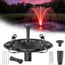 POPOSOAP Floating Fountain with LED Lights, Pond Fountain and Aerator Complete Kit with 1200GPH Water Pump 30FT Power Cord, 3 Spray Styles for Ponds, Pool, Lakes & Water Gardens P145