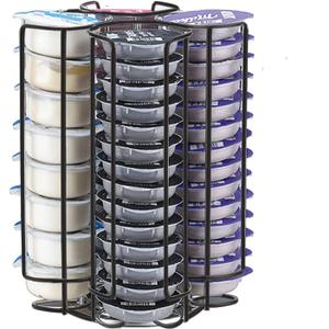 Frcctre Cocktail Capsules Holder, Storage Carousel Bartesian Cocktail Capsule Holder Coffee Pods Holder Tower Stand Rack, Metal Wire Coffee Capsule Storage Organizer, Hold Up to 32 Capsule Pods