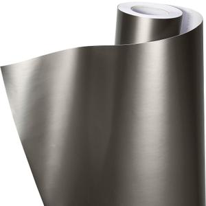 VViViD+ Premium Charcoal Grey Satin Semi-Gloss Adhesive Vinyl Wrap Roll (6ft x 5ft)