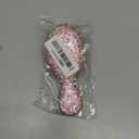 Frinnovan, 1 Pack Rhinestone Hair Brush Detangling Bling Detangle Massage Sparkle Compact Comb Crystal Air Cushion for Women Wet Dry (Pink-Small-Round)