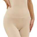 ATOG Tummy Control Shapewear Shorts High Waisted Body Shaper Seamless Shorts Butt Lifting Thigh Slimmer(Beige, M)