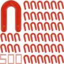DGSL Tile Leveling System Tile Spacers 1/8 Inch, 500 pieces Horseshoe Shim U Shape Plastic Tile Leveling Clips for Various Types of Tile Leveling (Red)