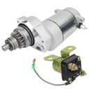 Starter & Bendix & Relay for Polaris 1985-2003 Xplorer Trail Blazer Trail Boss Scrambler Big Boss Sportsman Sport Xpress 400 350 300 250, 3085393 3084403 3083760 3083646 SM13298 SM-8 18331