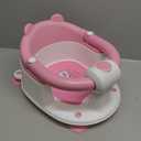 Baby Bath Seat for Babies 6 Months & up, Non-Slip Toddler Bath Seats for Babies Sitting Up, Safe Infant & Newborn Bathtub Chair with 4 Suction Cups & Soft Cushion for Shower,Pink