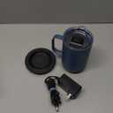 Kepwam Self Heating Coffee Mug T1-16oz(14 oz with lid) Fast Heating & Ultra Long-Lasting Battery Life, Heated Coffee Mug Up to 149℉ - Touch & App Controlled Coffee Mug, Birthday Gifts for Women and Men