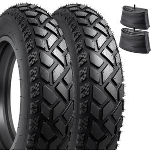 2-PCS 26" Heavy Duty Fat E-Bike Tires 26 x 4.0/102-559 and 2-PCS 26"x4.0" Bike Tubes Scharder Valve Compatible with 26x4.0 26x4 E-Bike All-Terrain Directional Tread Bicycle Tires and Tubes